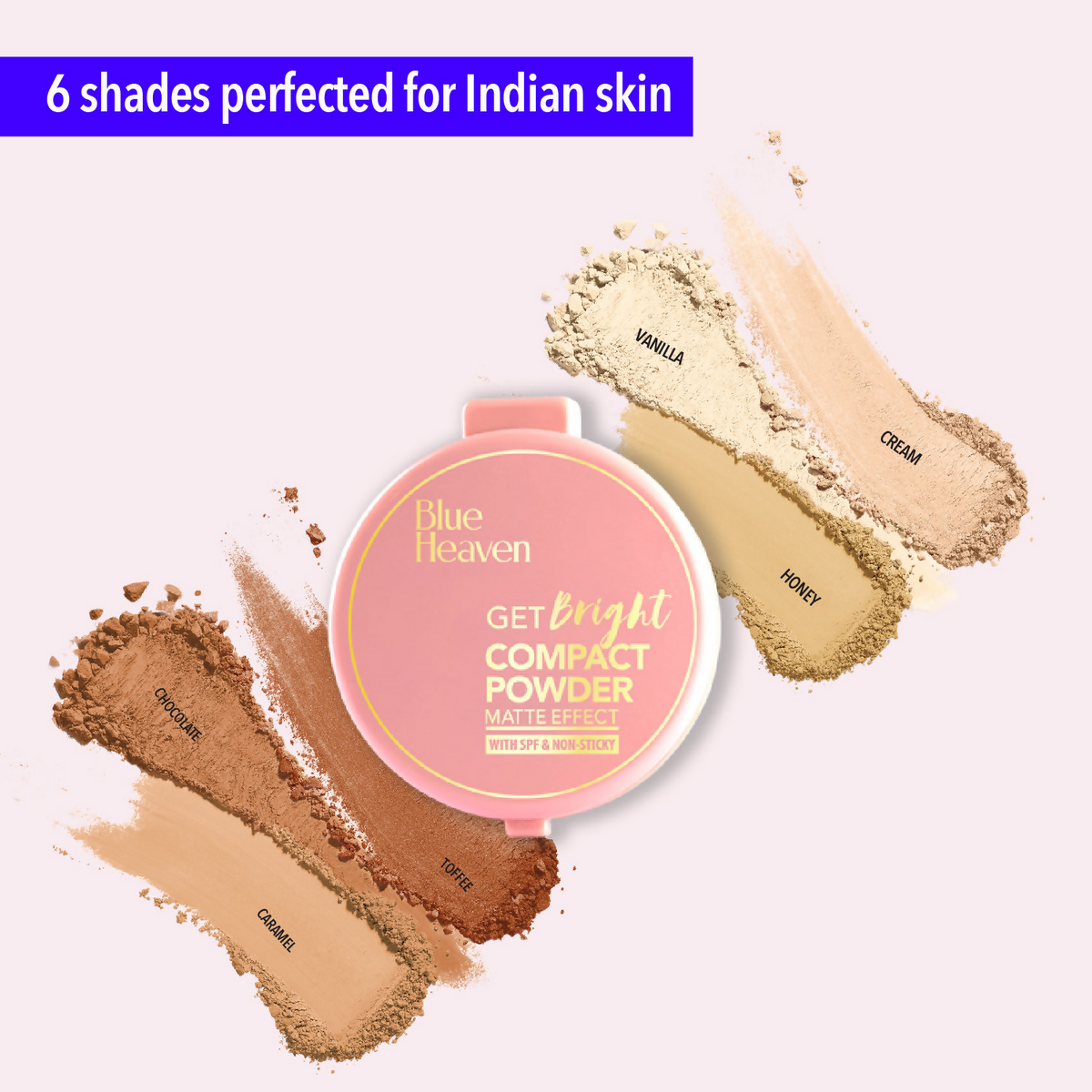 Blue Heaven Get Bright Compact Powder - Honey