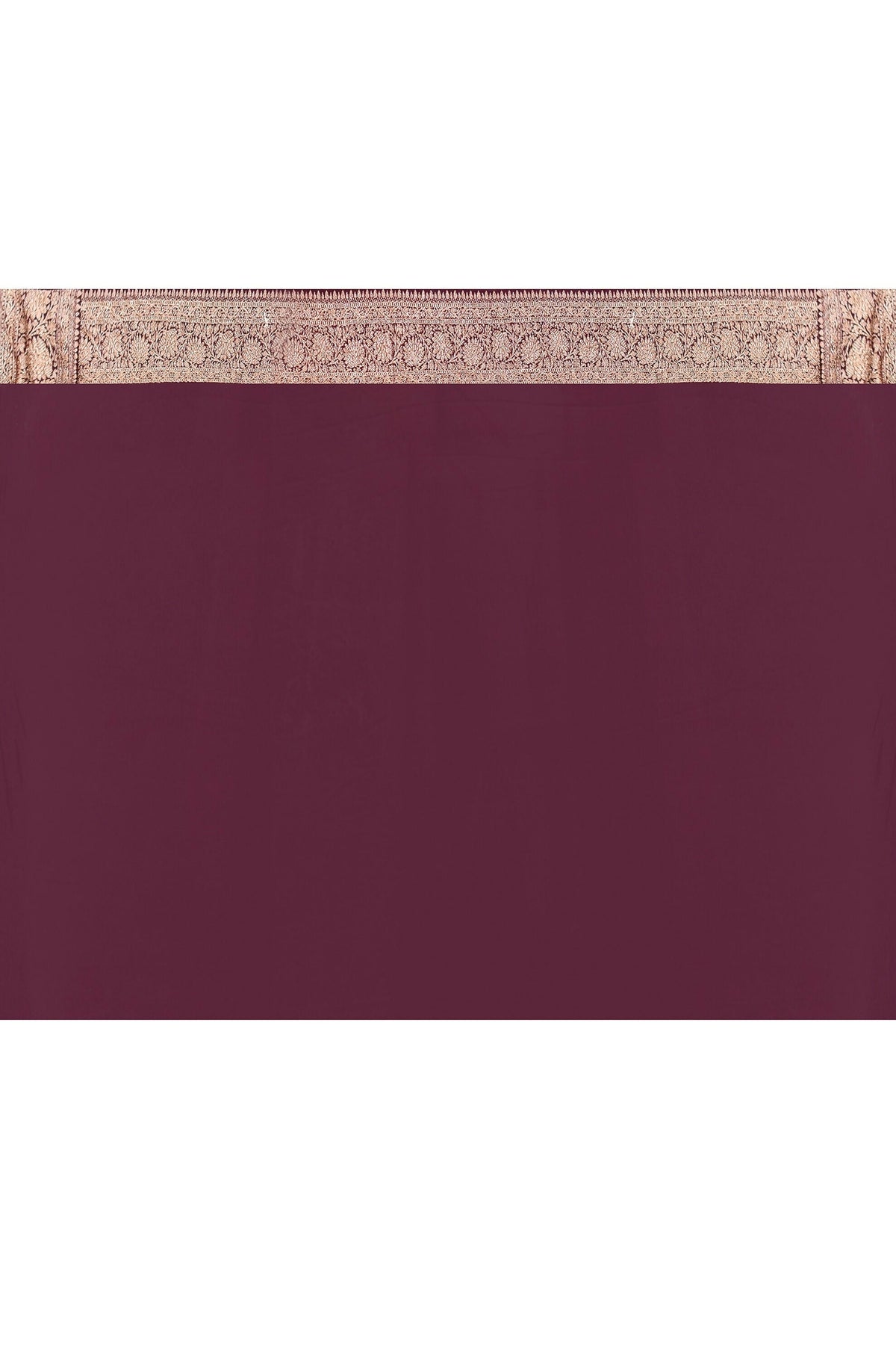 Joban Fashion Nude Pink Crepe Chiffon Pure Handloom Banarasi Silk Saree