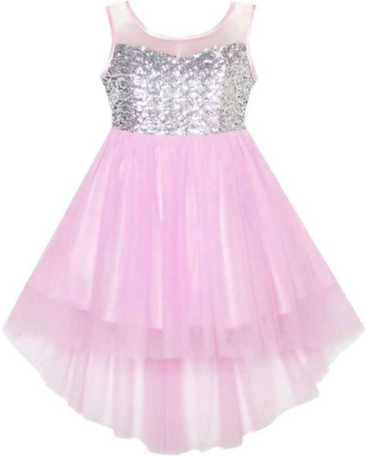 Asmaani Baby Girl's Satin Midi length Frock (AS-DRESS-22122 )