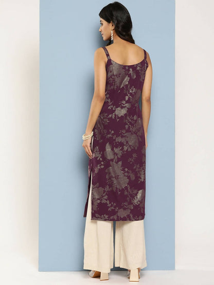 Ahalyaa Women's Traditional wear Kurta - Wine