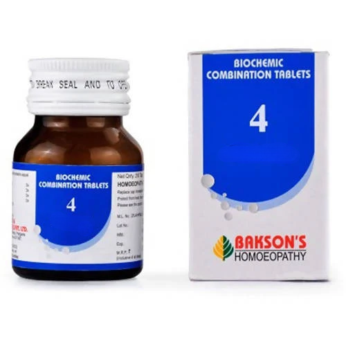 Bakson's Homeopathy Biochemic Combination 4 Tablets