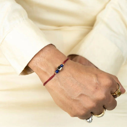 Indianvibez Bodh Wealth Magnet Real Crystal Stone Rakhi