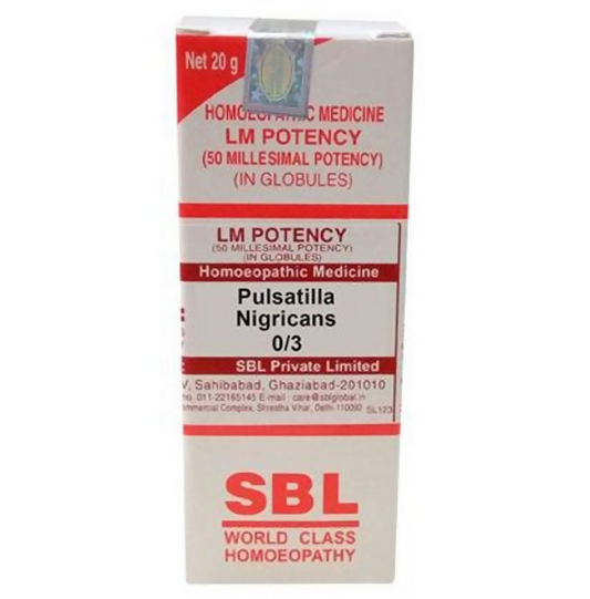 SBL Homeopathy Pulsatilla Nigricans LM Potency