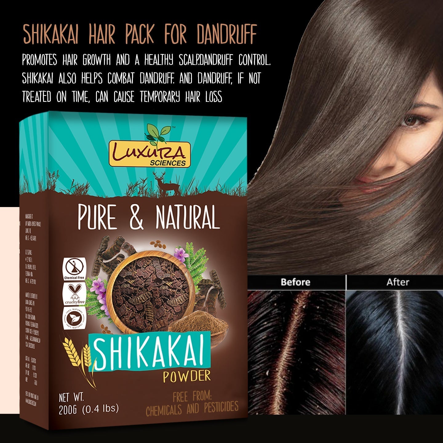Luxura Sciences Shikakai Powder For Hair
