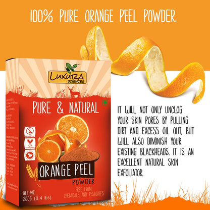 Luxura Sciences Pure Vitamin C Orange Peel Powder For Skin Whitening