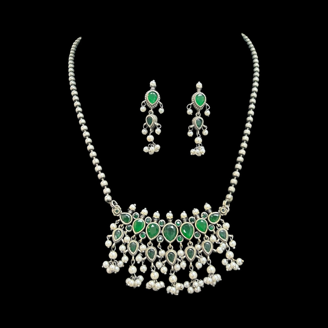 Oxidized necklace set