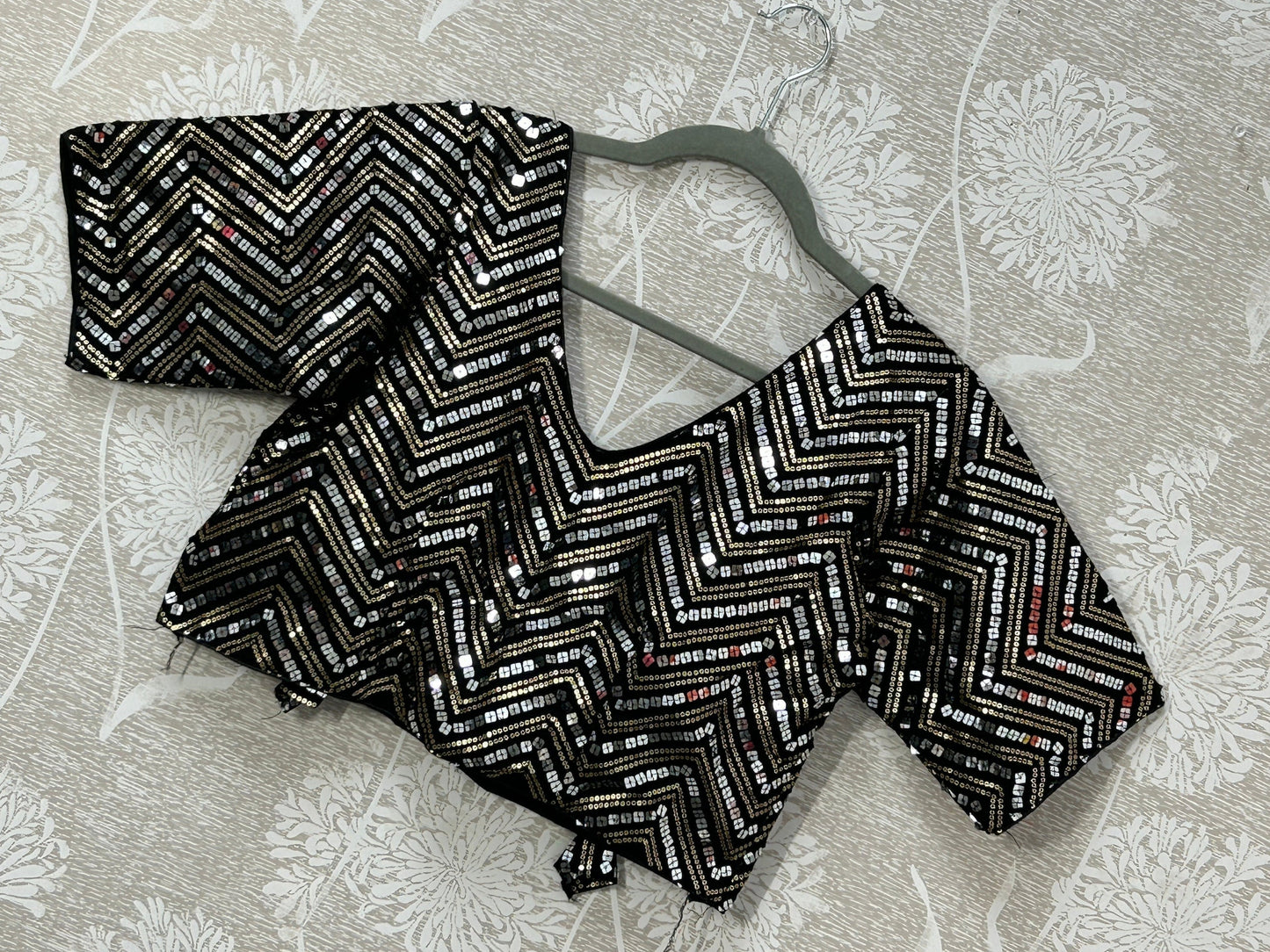 Black sequin blouse