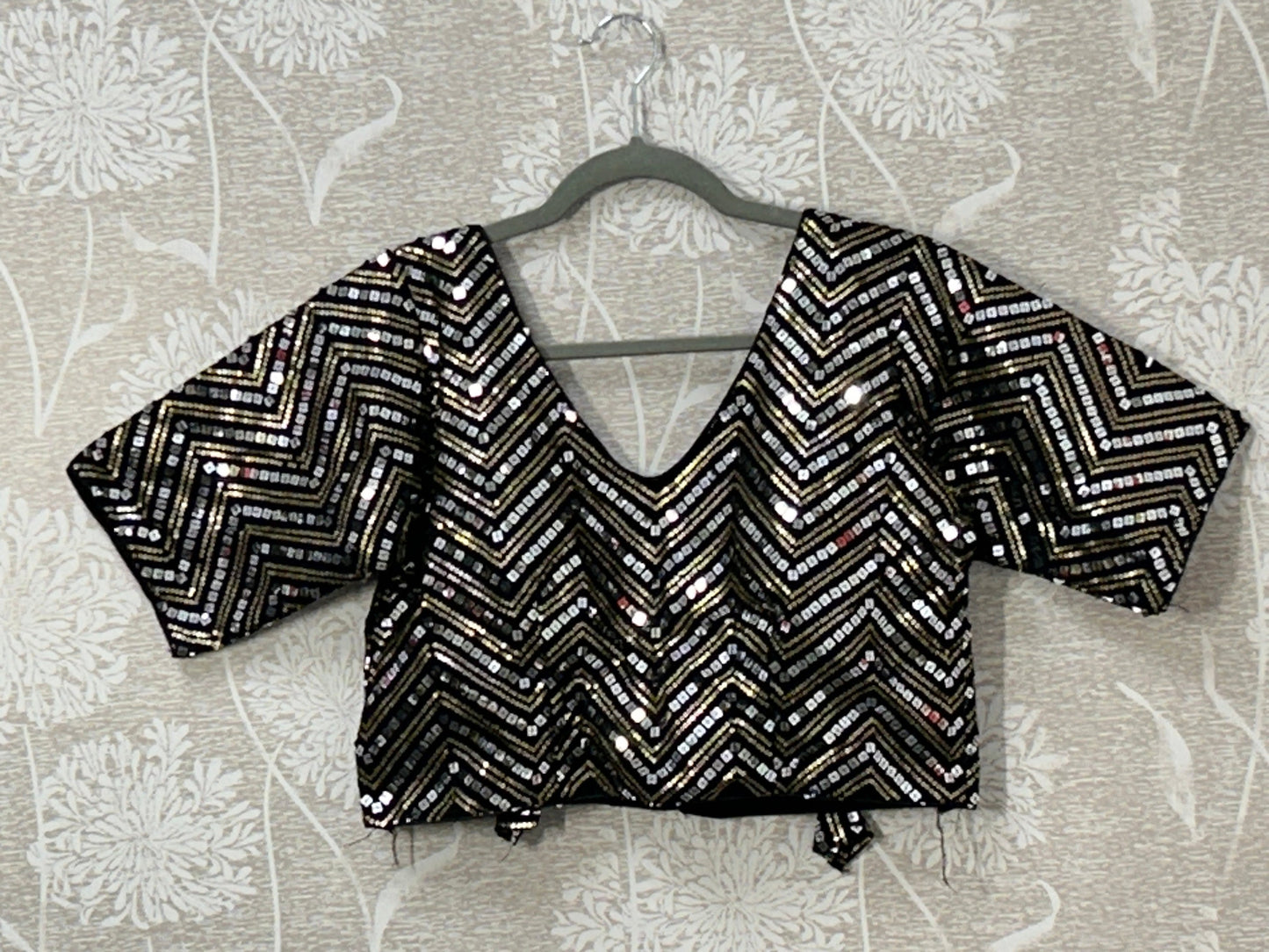 Black sequin blouse