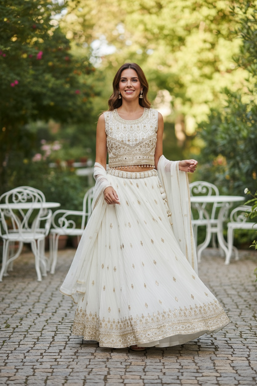Off white lehenga Choli set