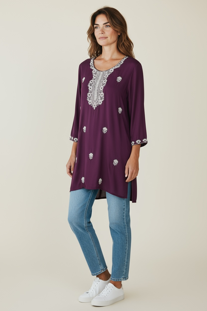 Rayon short Kurtis