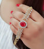 Rhodium-Plated Alloy American Diamond Studded Designer Bracelets - The Pari