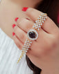 Rhodium-Plated Alloy Stone Studded Designer Bracelets - The Pari
