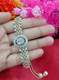 Rhodium-Plated Alloy American Diamond Studded Designer Bracelets - The Pari