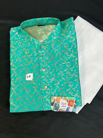 Cotton silk Kurta set for men