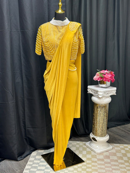 Readymade saree with blouse