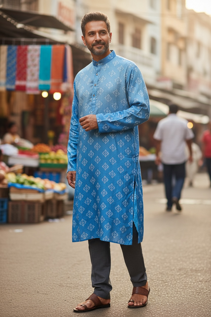 Cotton Kurta with white pant