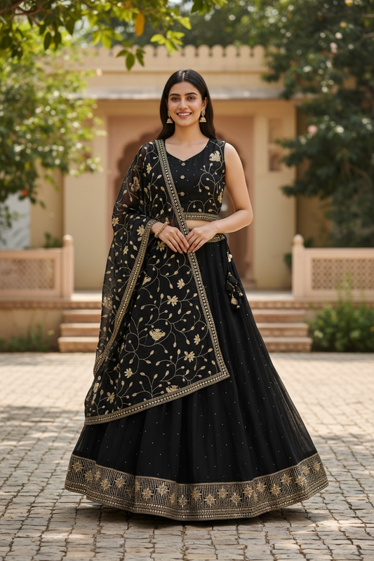 Black lehenga Choli set