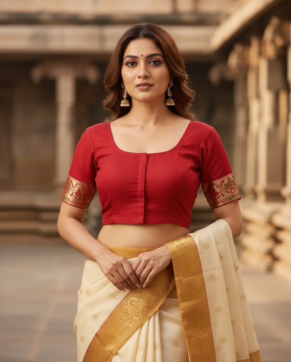 Maroon chiffon blouse