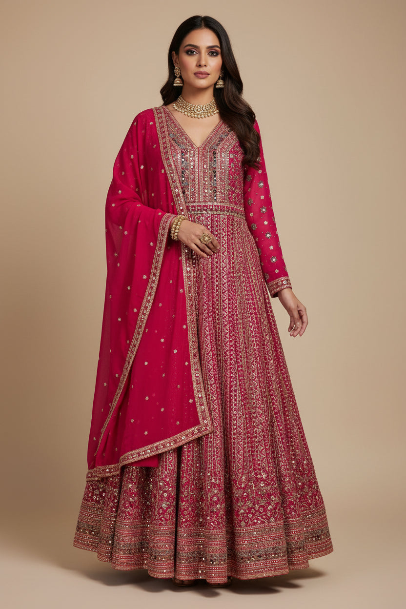Party wear long gown : Indo western