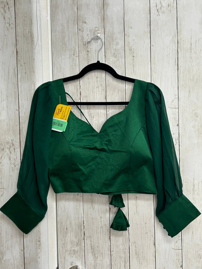 Green long sleeve blouse