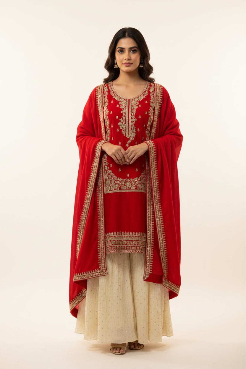 Sharara suit / exclusive designer piece