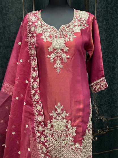 Tissue silk Plazzo suit