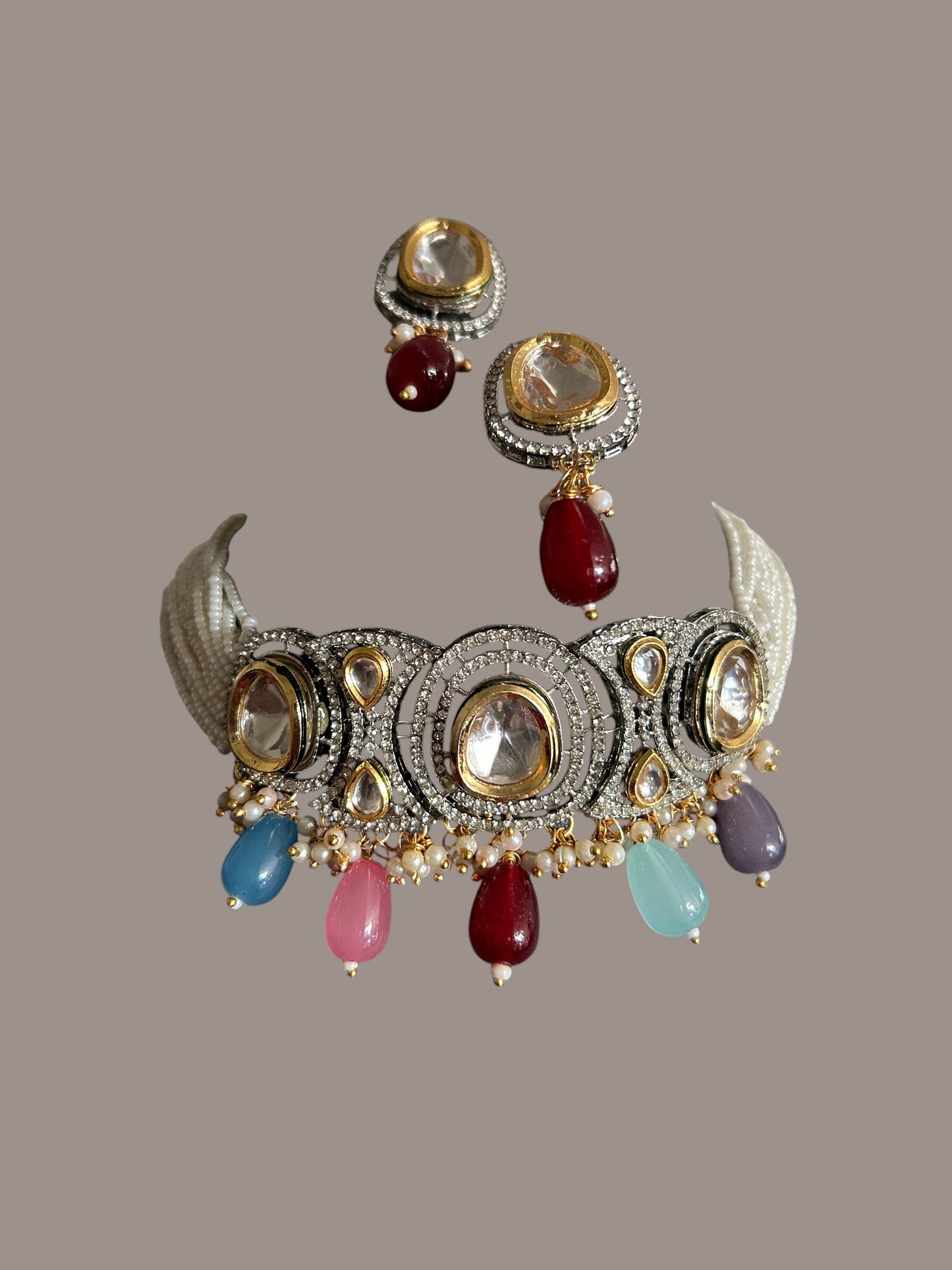 Kundan necklace set