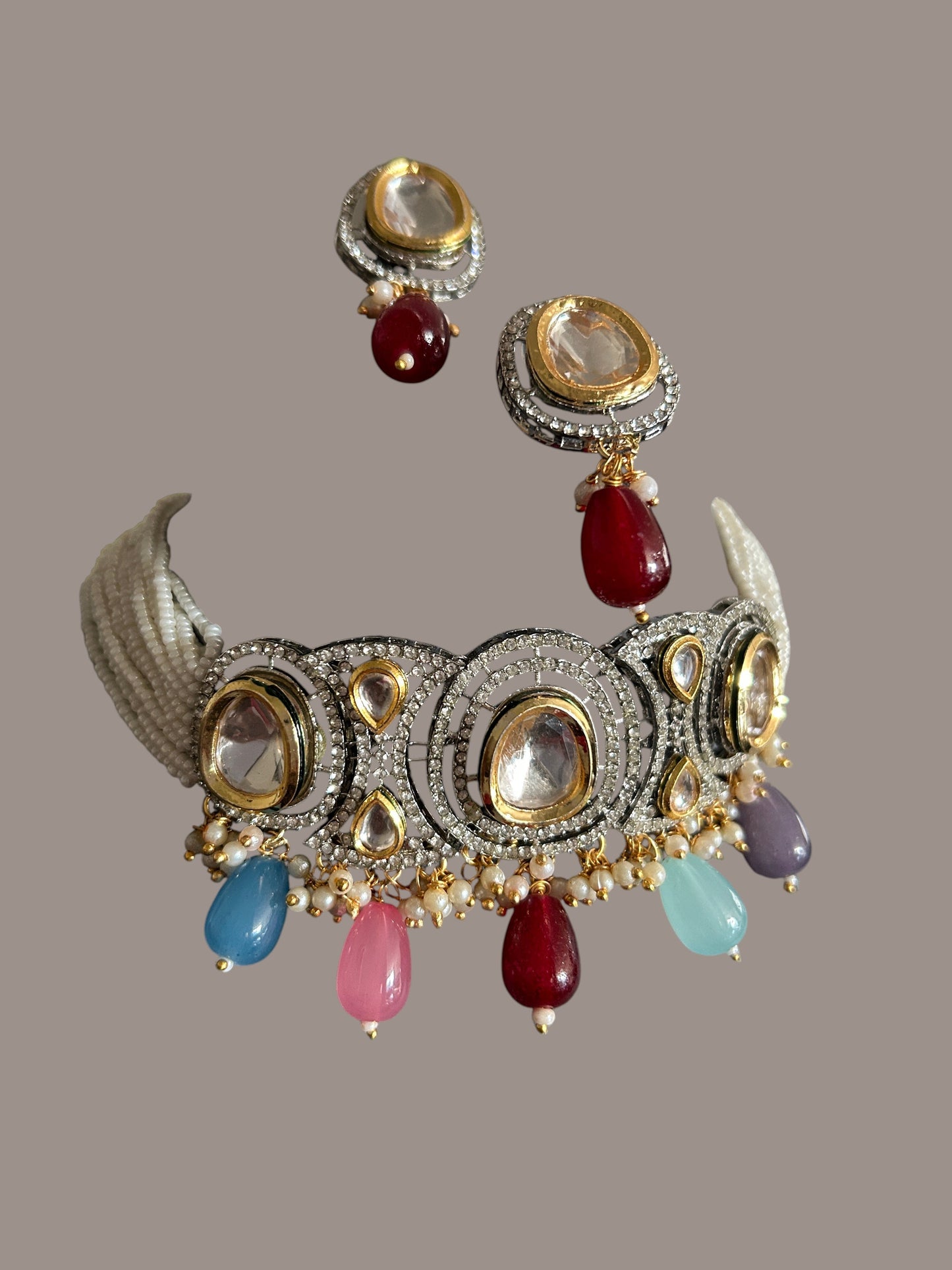 Kundan necklace set