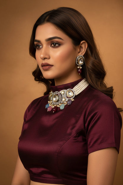 Kundan necklace set