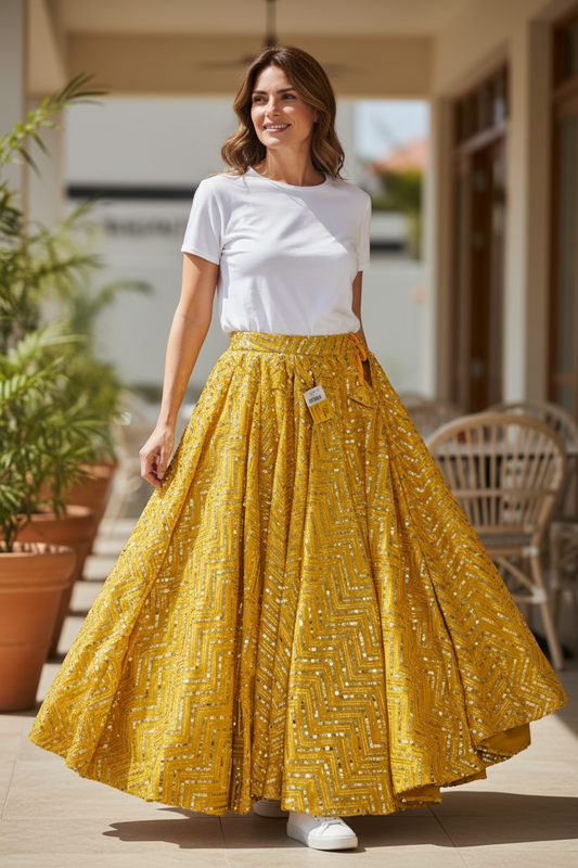 Sequin lehenga : garba chaniya