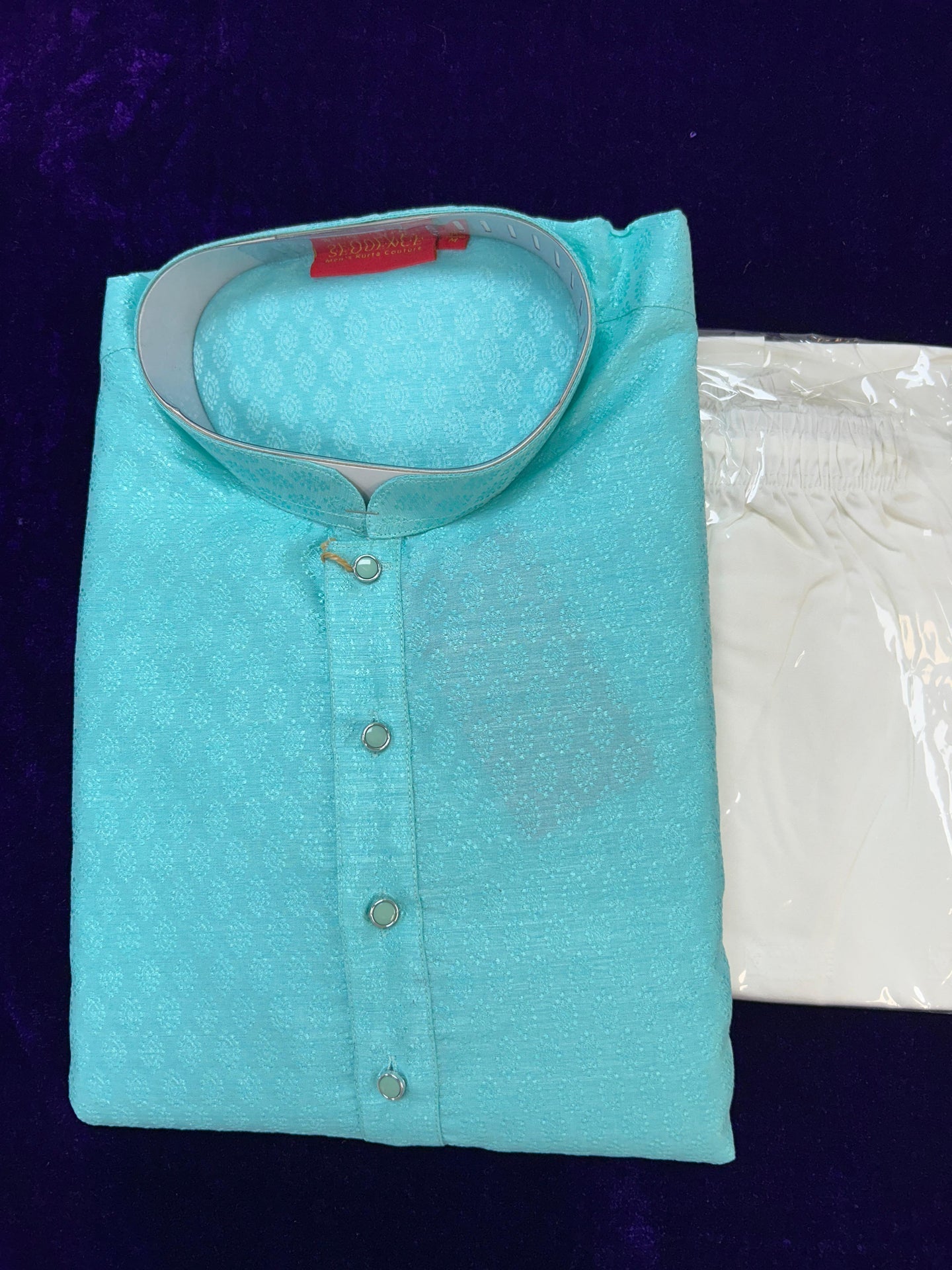 Sea green silk Kurta set