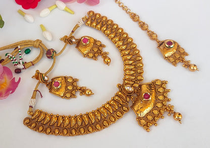 Gold-Polished Bridal Jewelry Set