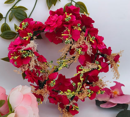 Pink Juda Flower Hair Accessories