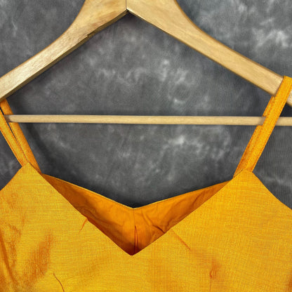 Majestic Yellow Yellow Coloured Silk Ready to Wear Blouse - kapda Tailor