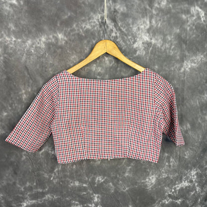 Asymmetric Symmetry Multi Color Coloured Cotton Ready to Wear Blouse - kapda Tailor