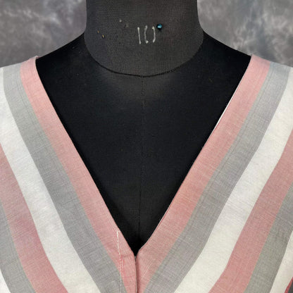 Funky Fusion Multis Strip Color Coloured Chanderi Cotton Ready to Wear Blouse - kapda Tailor