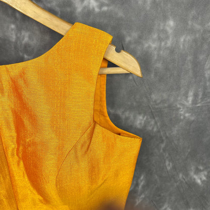 Mangalore Madness Orange Coloured Mangalore Isik/Khan Border Ready to Wear Blouse - kapda Tailor