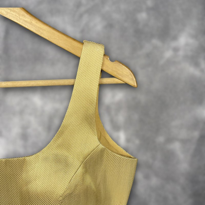 Swarn Vastra Gold Coloured Brocket Ready to Wear Blouse - kapda Tailor