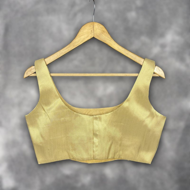 Swarn Vastra Gold Coloured Brocket Ready to Wear Blouse - kapda Tailor