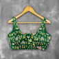 Dreamy Warli Green Coloured Art Row Silk Ready to Wear Blouse - kapda Tailor