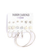 Gold-Polished Alloy Set Of 9 Designer Earrings - The Pari
