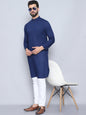 Even Apparels Men's Pure Cotton Blue Kurta