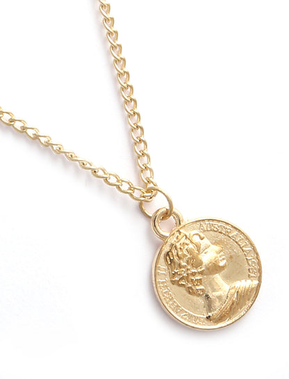 Gold-Polished Alloy Layered Designer Short Necklace - The Pari