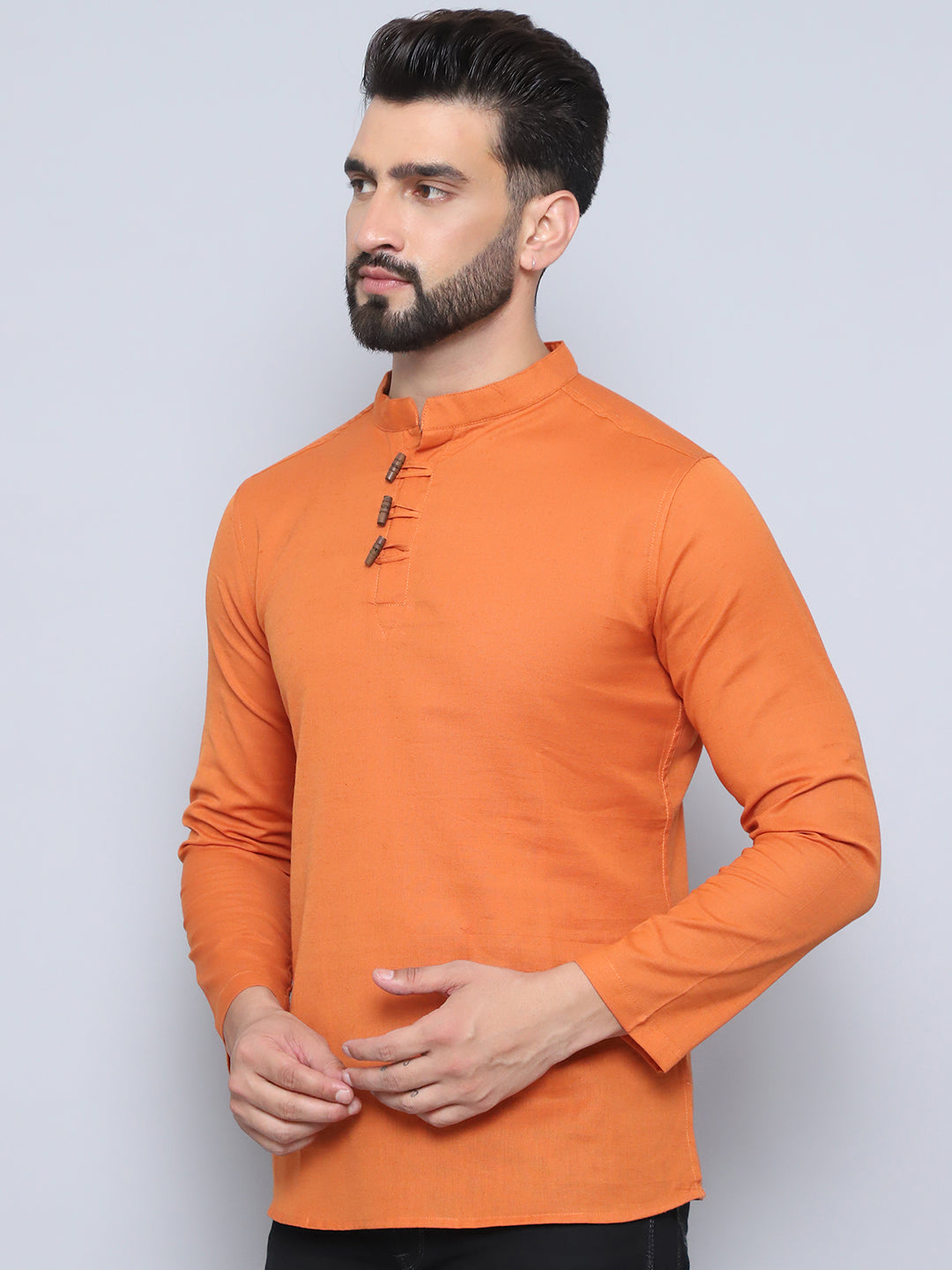 Even Apparels Men's Loop Wooden Button Kurta