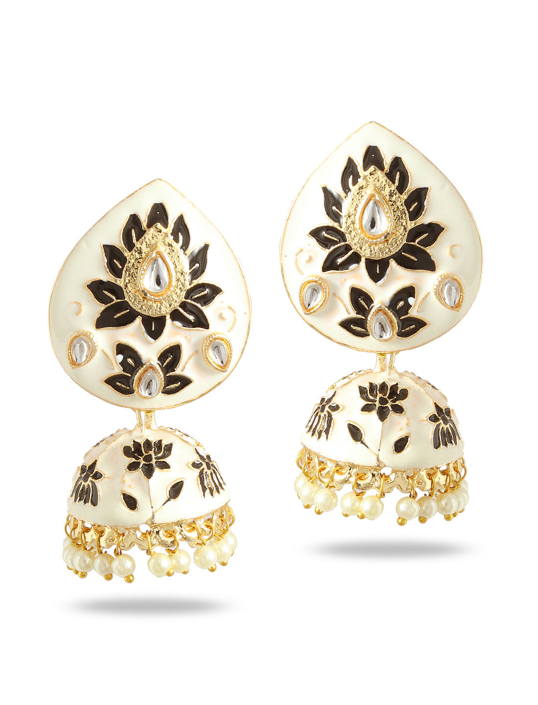 Silver-Plated Alloy Diva Look Stylish Contemporary Earrings - The Pari