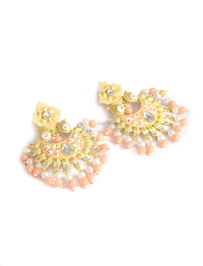 Silver-Plated Alloy Silver Round Earrings - The Pari