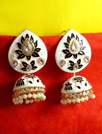Silver-Plated Alloy Diva Look Stylish Contemporary Earrings - The Pari