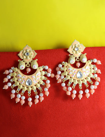 Silver-Plated Alloy Silver Round Earrings - The Pari