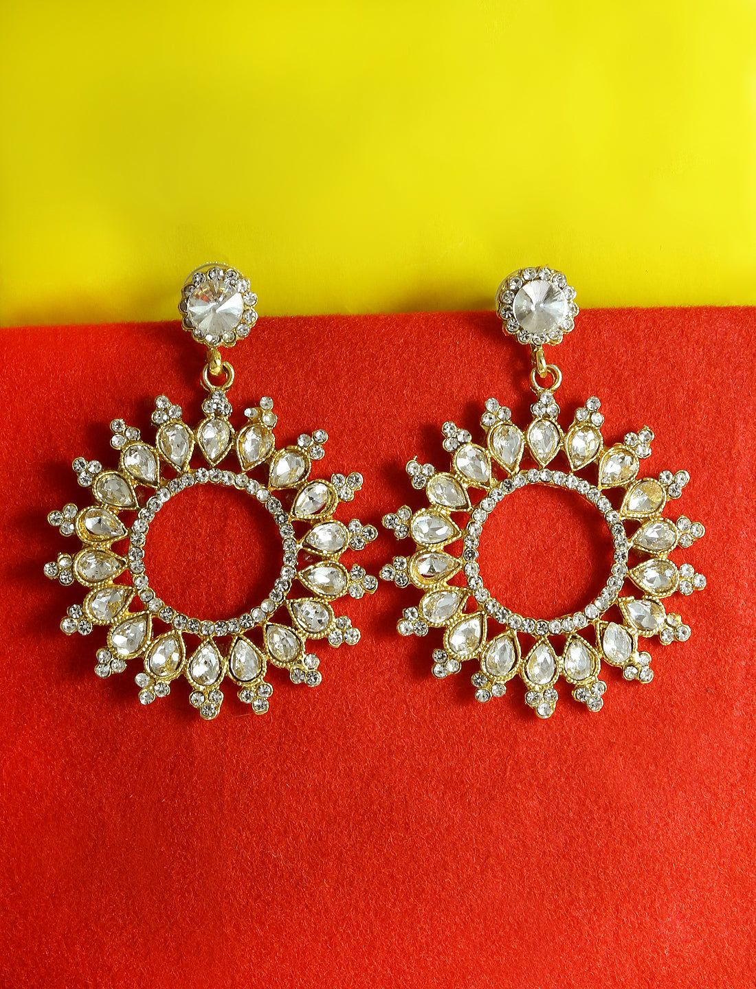 Silver-Plated Alloy Diva Look Stylish Contemporary Earrings - The Pari