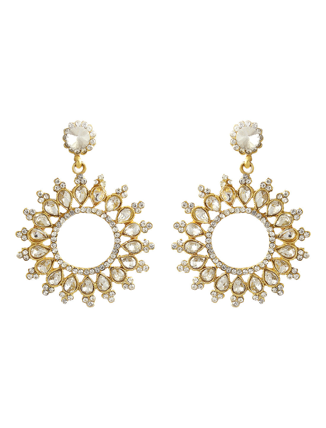 Silver-Plated Alloy Diva Look Stylish Contemporary Earrings - The Pari